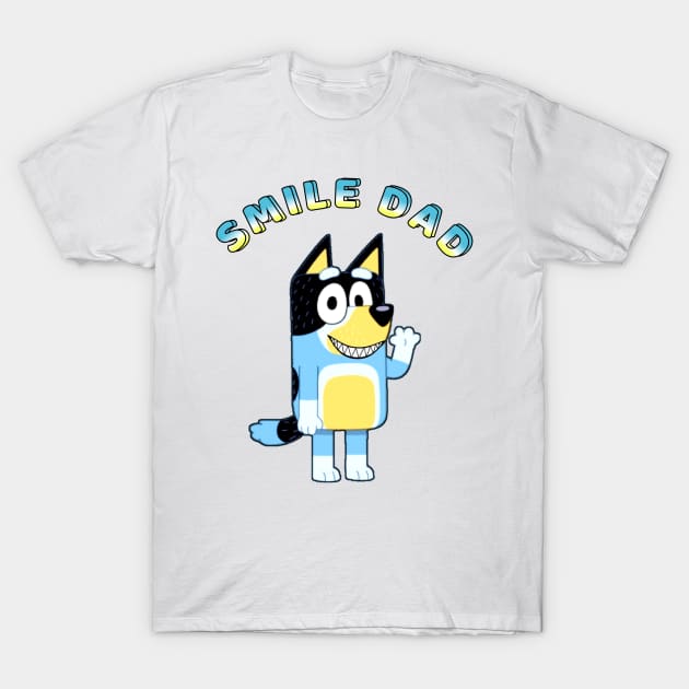 Dog Smile dad blue T-Shirt by Dsense Ilustrator